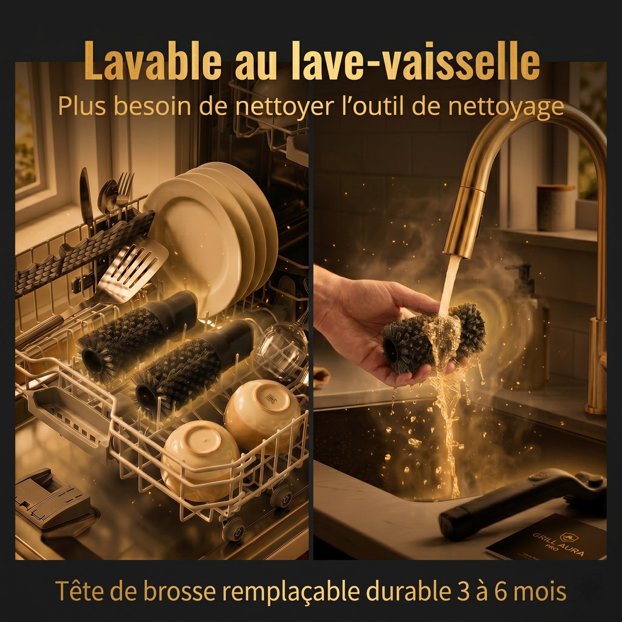 Grill Aura Pro - Brosse BBQ électrique rotative