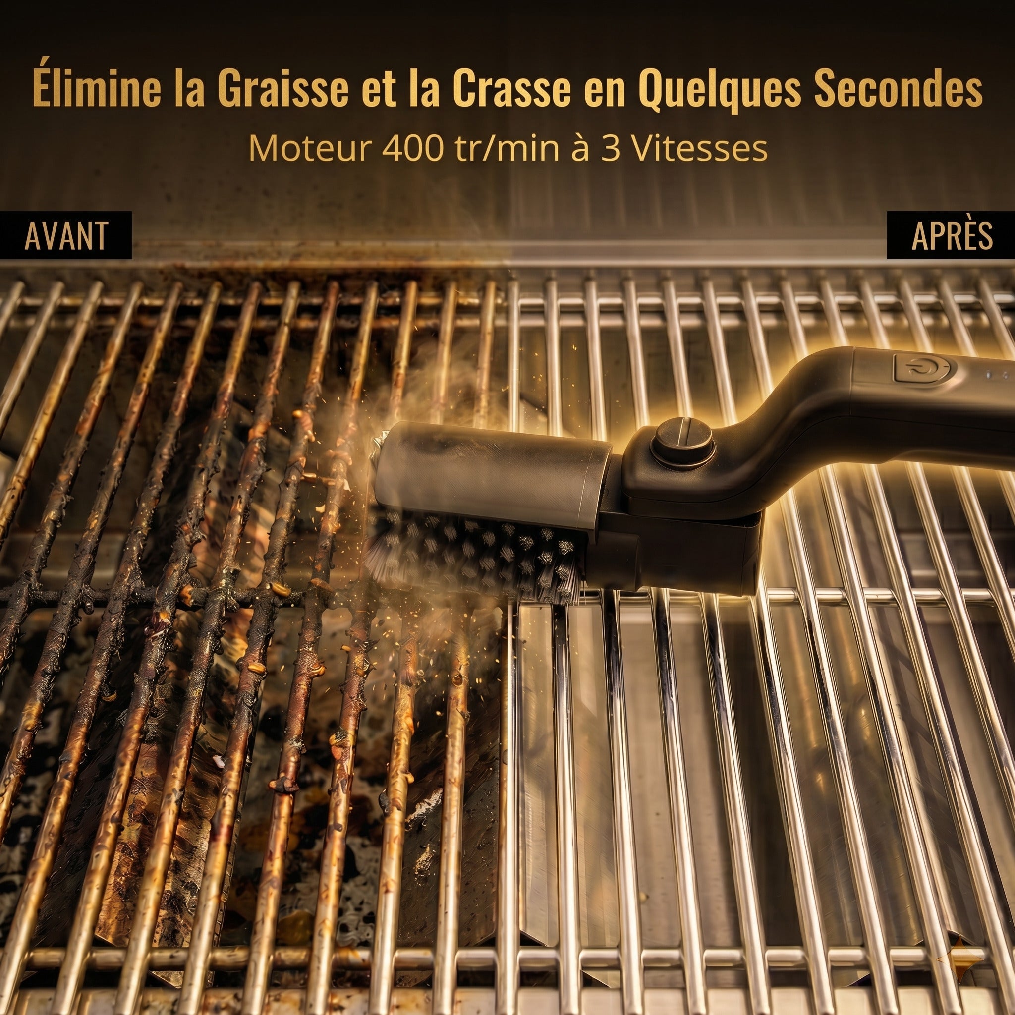 Grill Aura Pro - Brosse BBQ électrique rotative