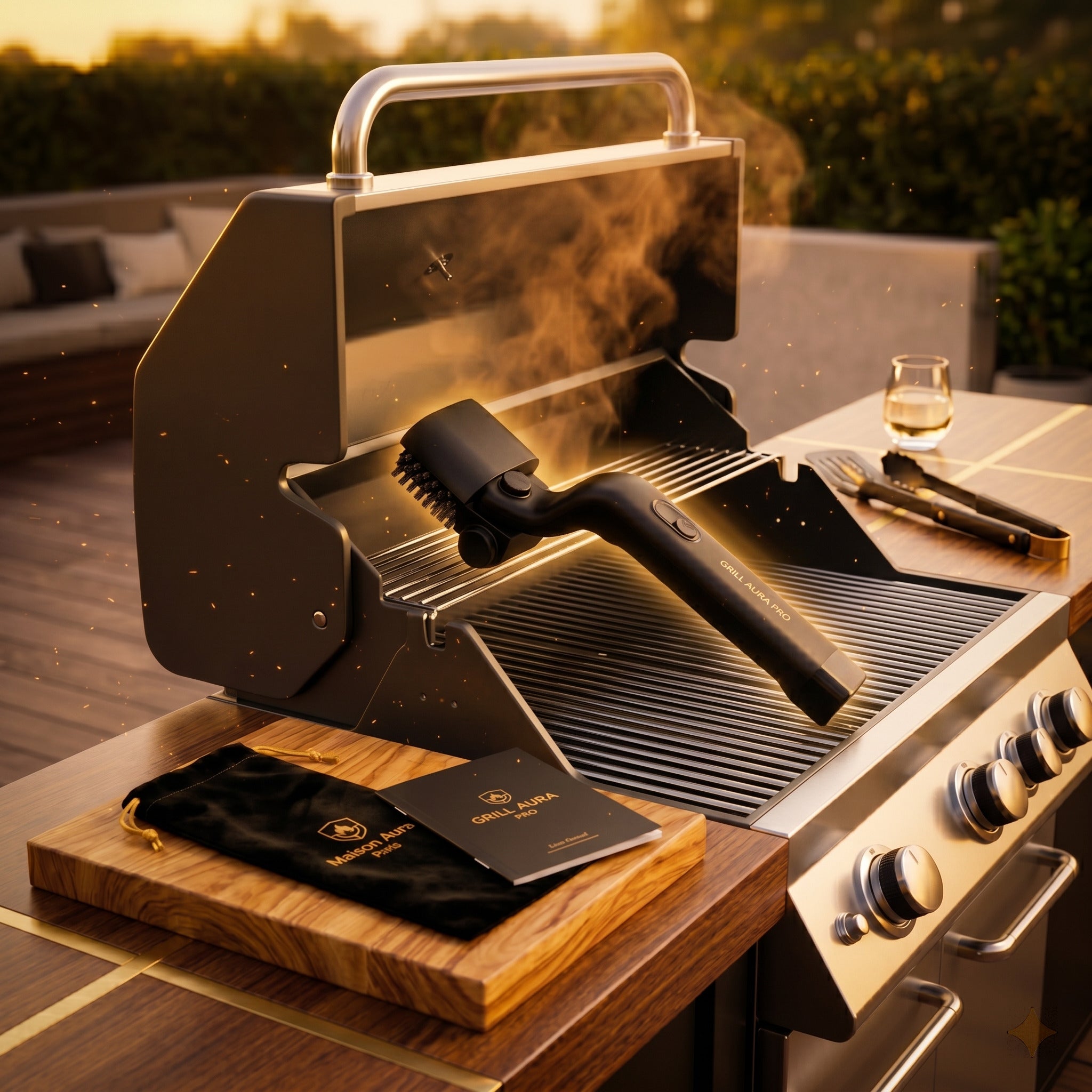 Grill Aura Pro - Brosse BBQ électrique rotative